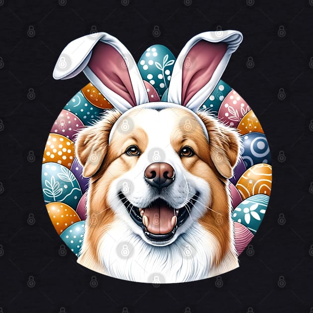 Danish-Swedish Farmdog Celebrates Easter with Bunny Ears by ArtRUs
